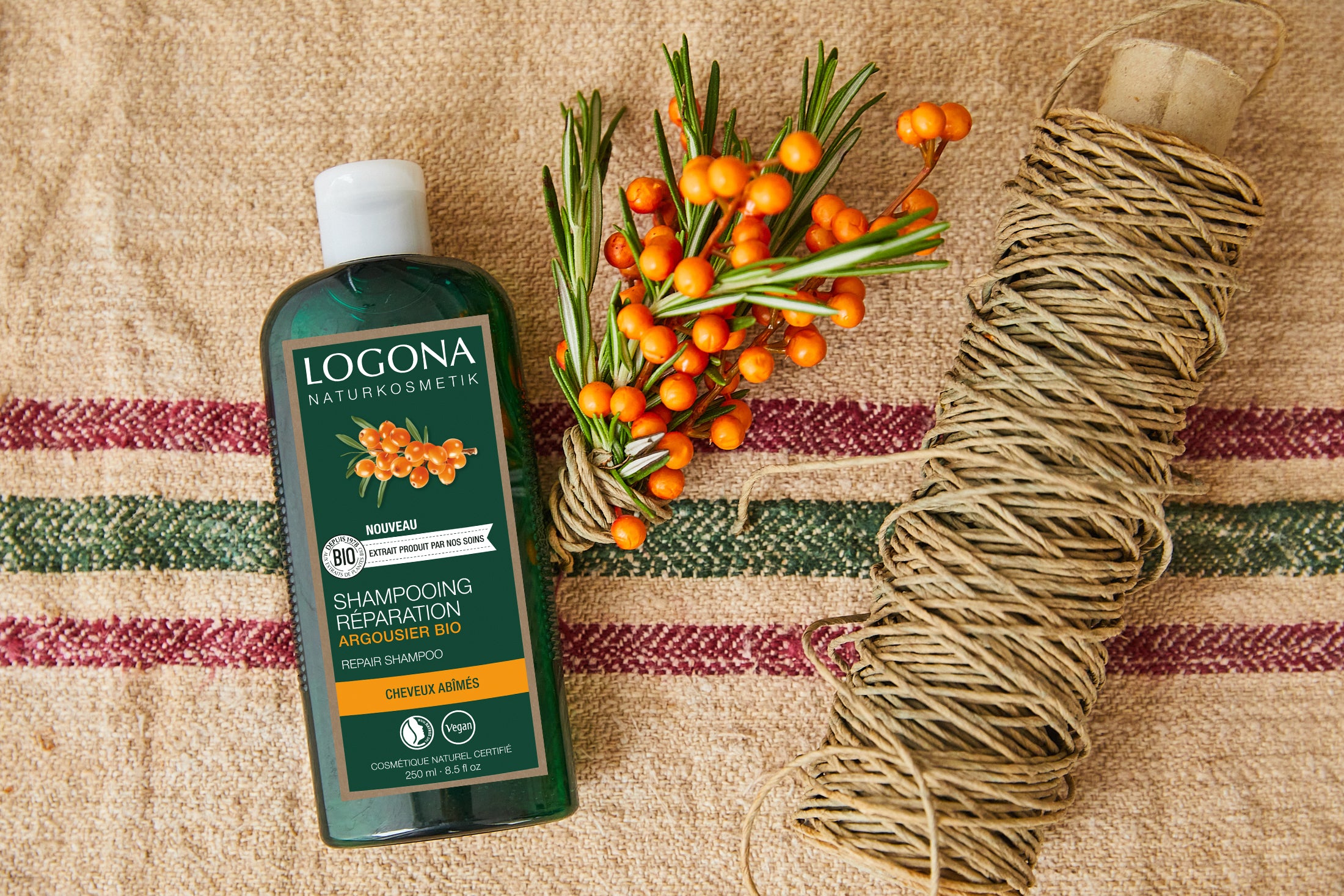 LOGONA Shampooing réparateur argousier 250ml