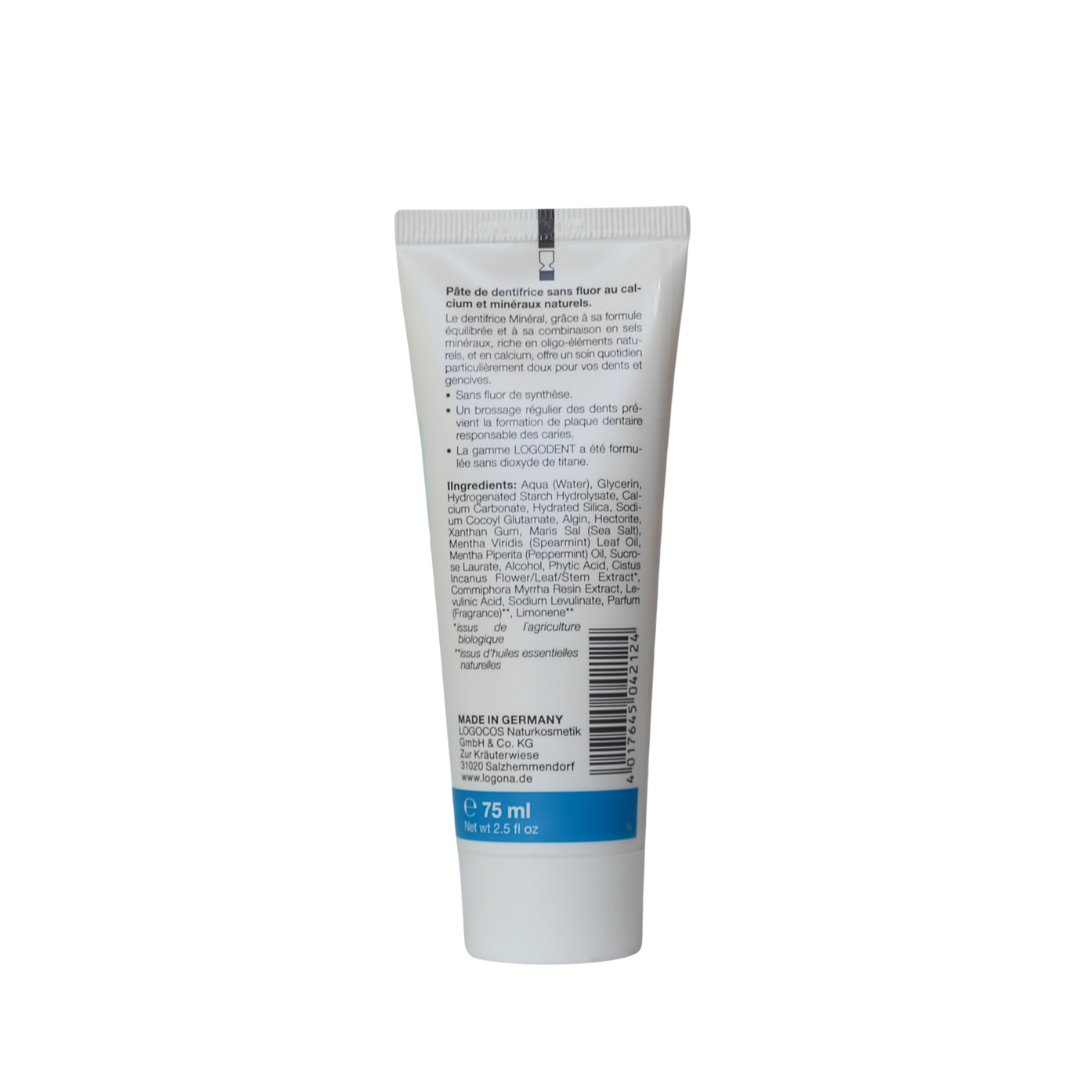 LOGONA - Dentifrice Minéral sans fluor, 75 ml