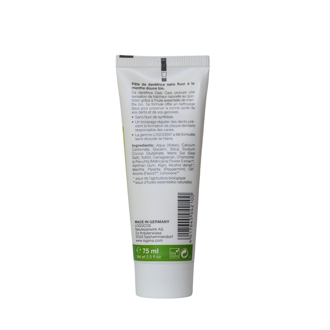 LOGONA - Dentifrice Daily Care fraîcheur sans fluor, 75 ml
