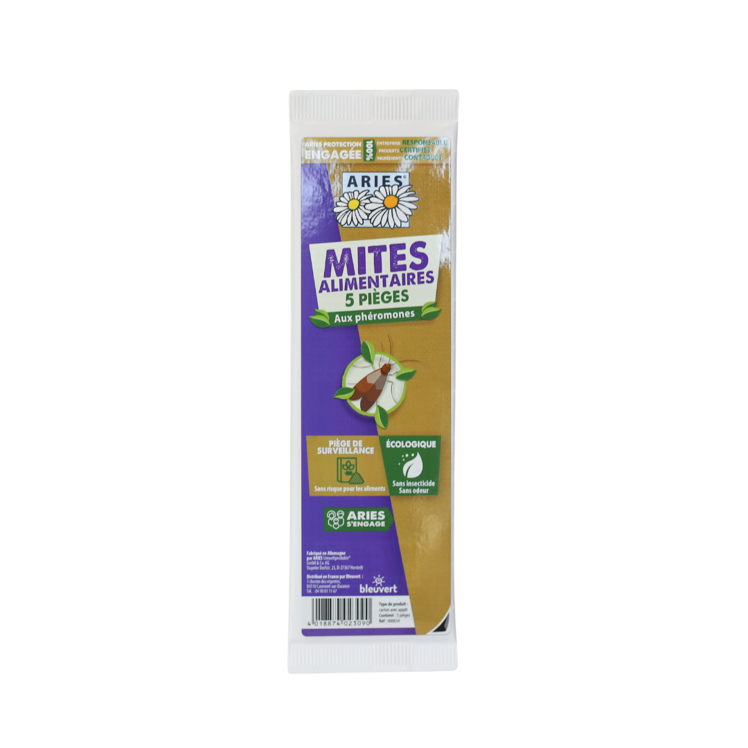 ARIES - Recharges pour support mites alimentaires, 5 pièges
