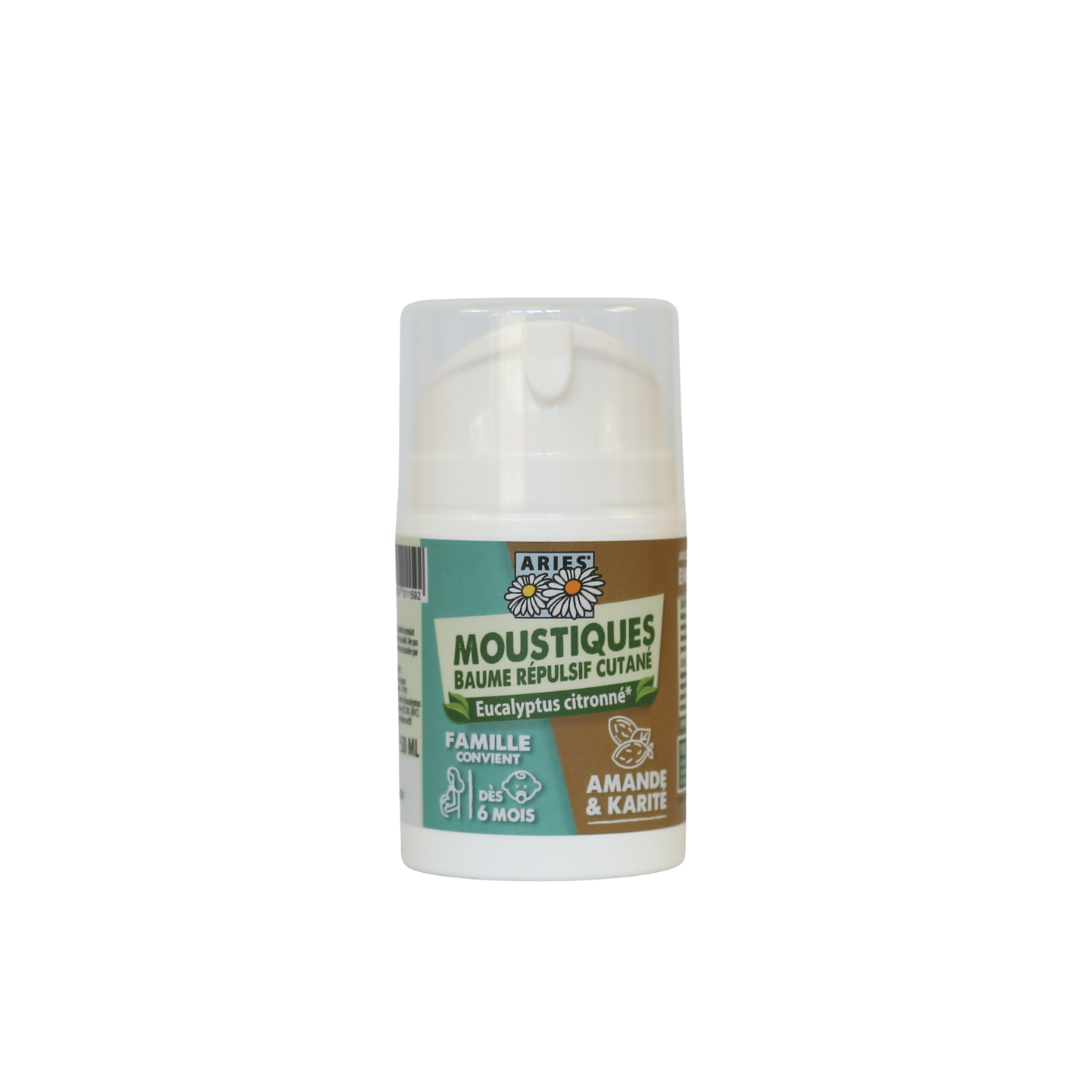ARIES - Baume famille répulsif cutané Moustiques, 50 ml