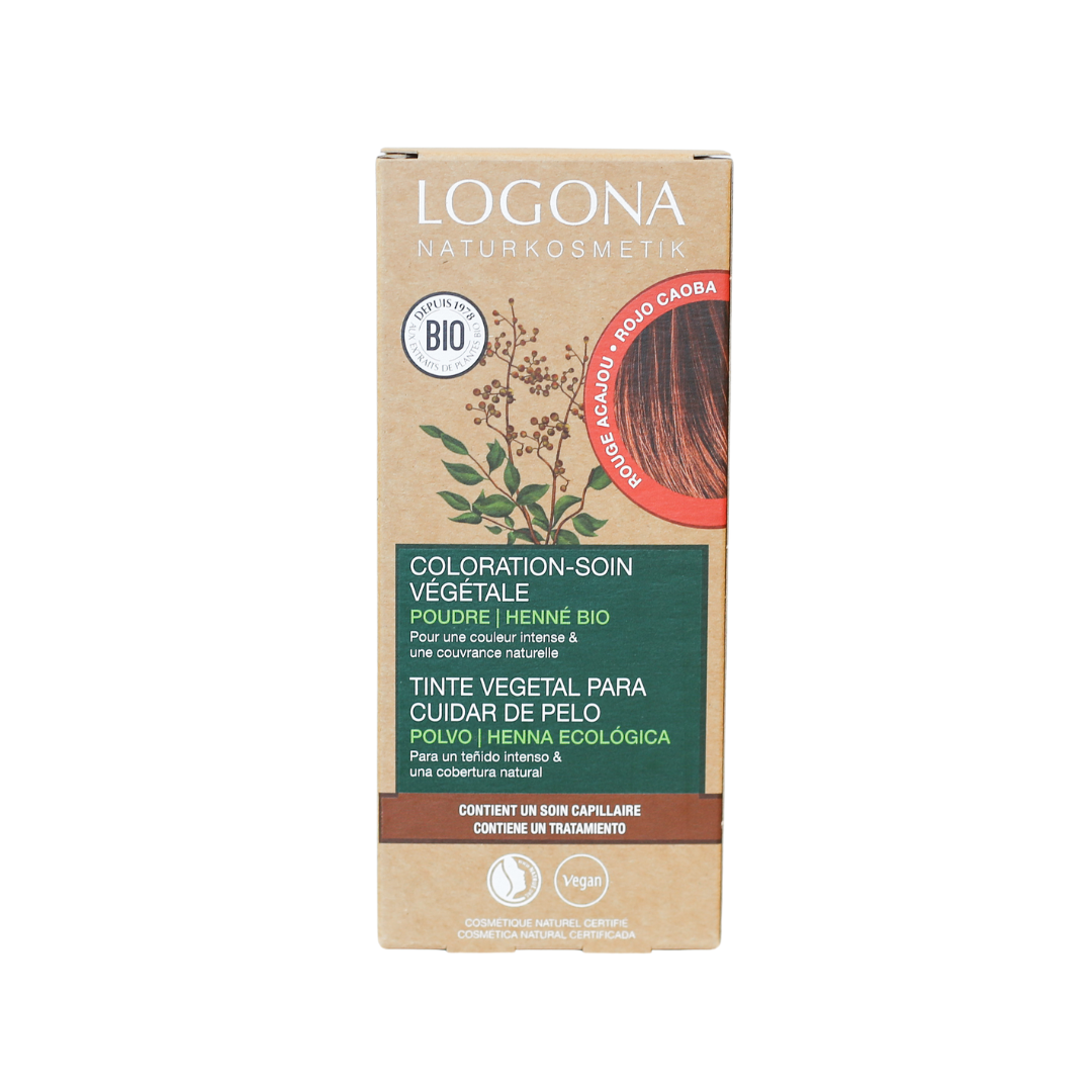 LOGONA - Coloration-soin rouge acajou, 100 g