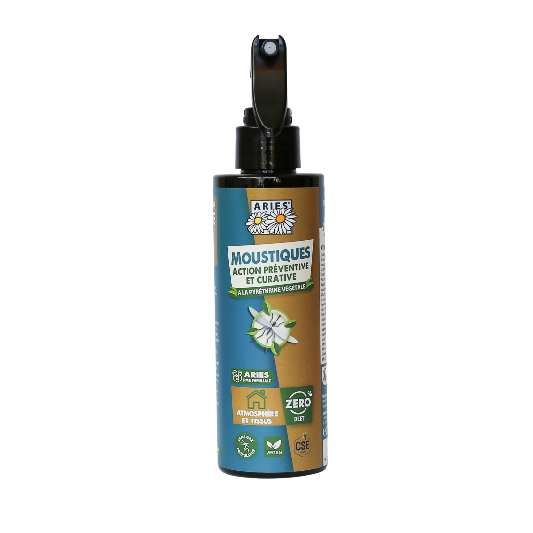 ARIES - Spray moustiques atmosphère et tissus, 200 ml