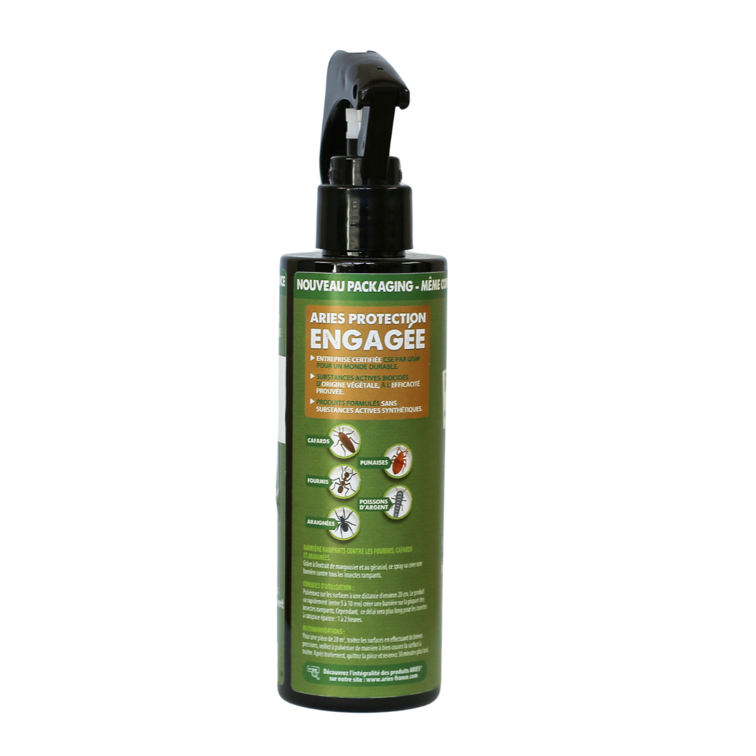 ARIES - Spray répulsif Fourmis Cafards Araignées, 200 ml