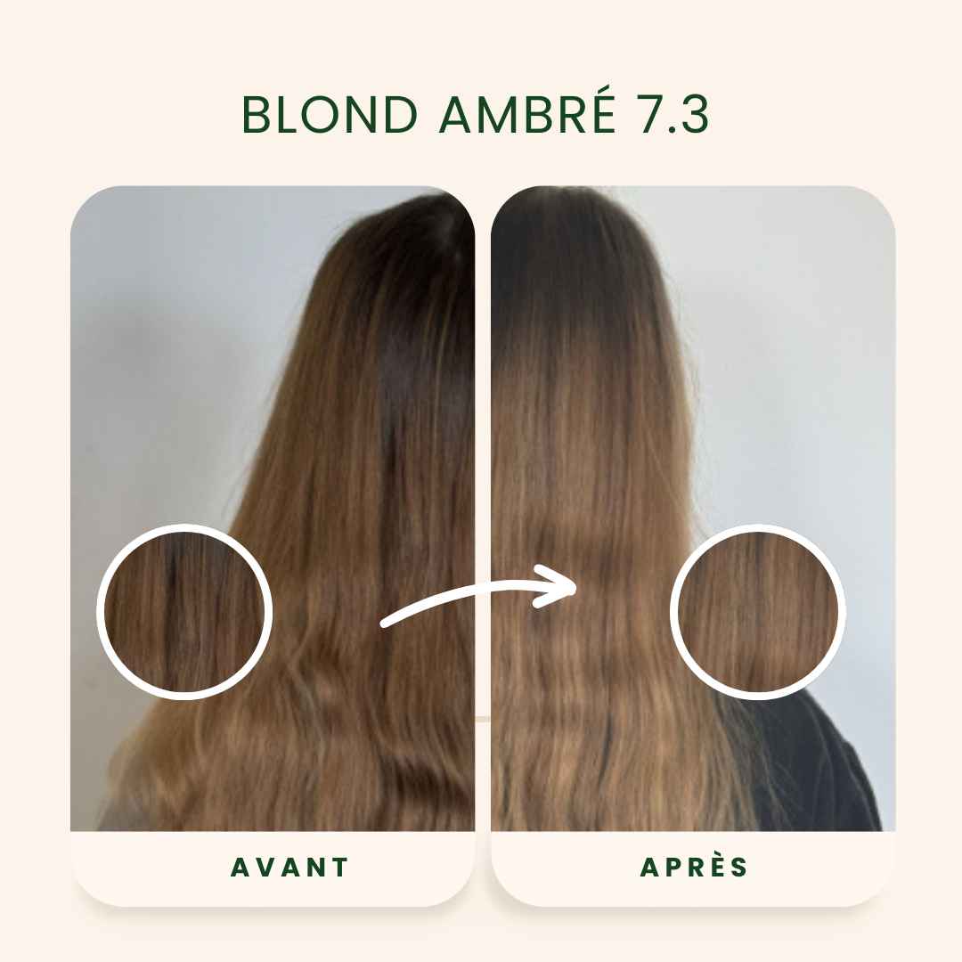 EMBLICA - Coloration végétale “7.3 Blond Ambré”, 100 g