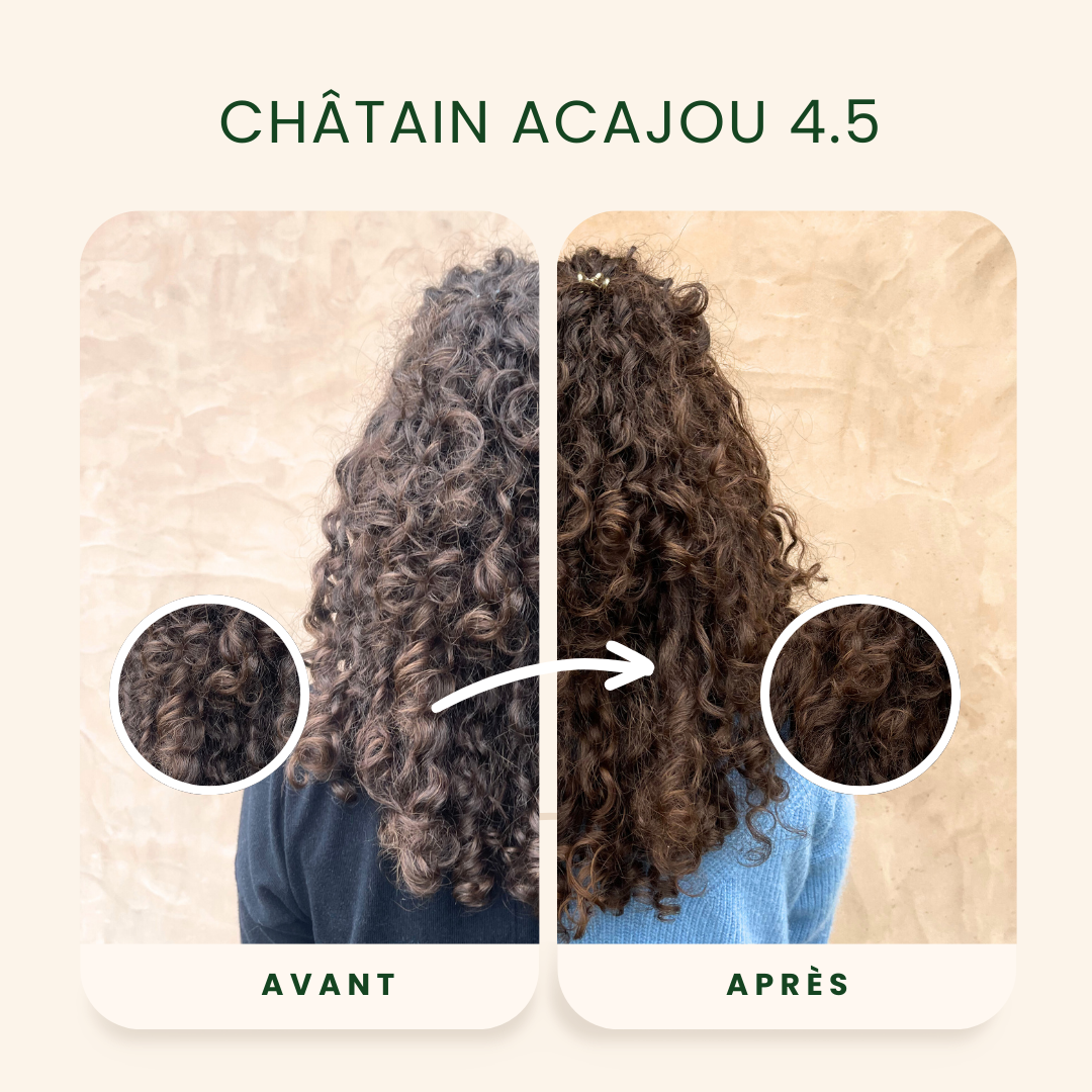 EMBLICA - Coloration végétale “4.5 Châtain Acajou”, 100 g