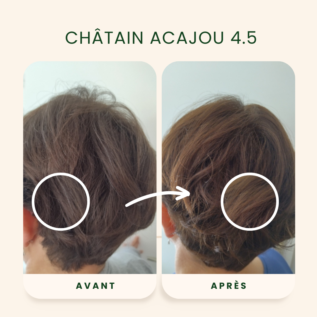 EMBLICA - Coloration végétale “4.5 Châtain Acajou”, 100 g