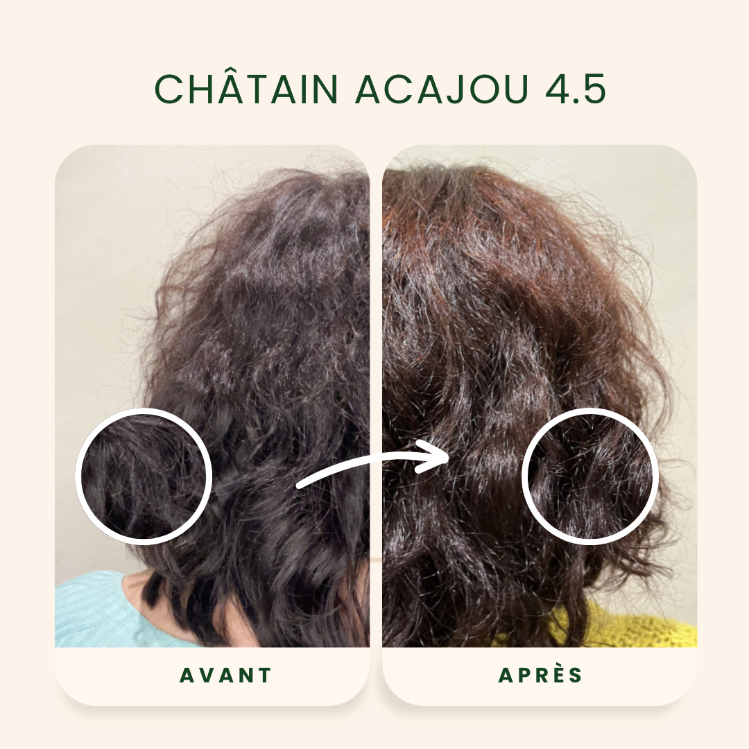 EMBLICA - Coloration végétale “4.5 Châtain Acajou”, 100 g