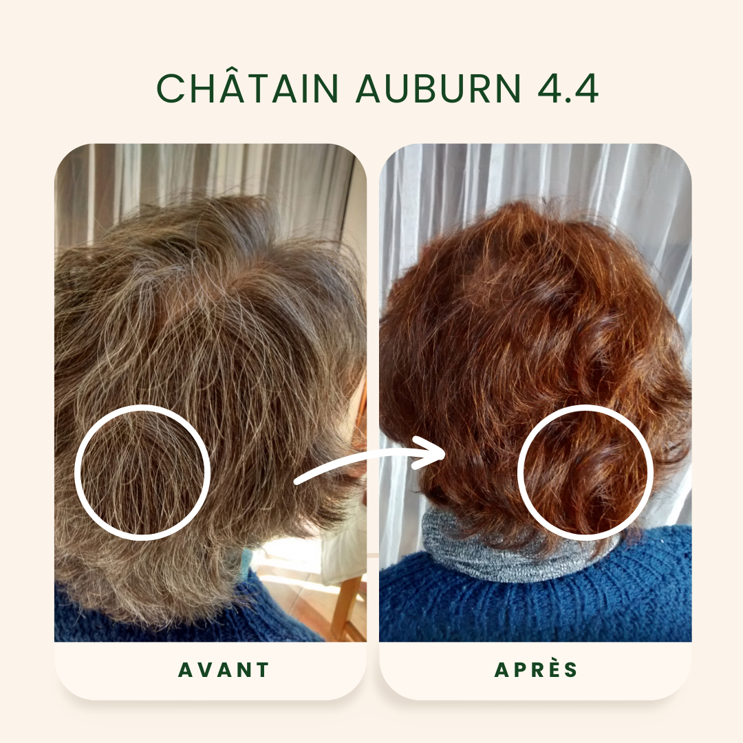 EMBLICA - Coloration végétale “4.4 Châtain Auburn”, 100 g