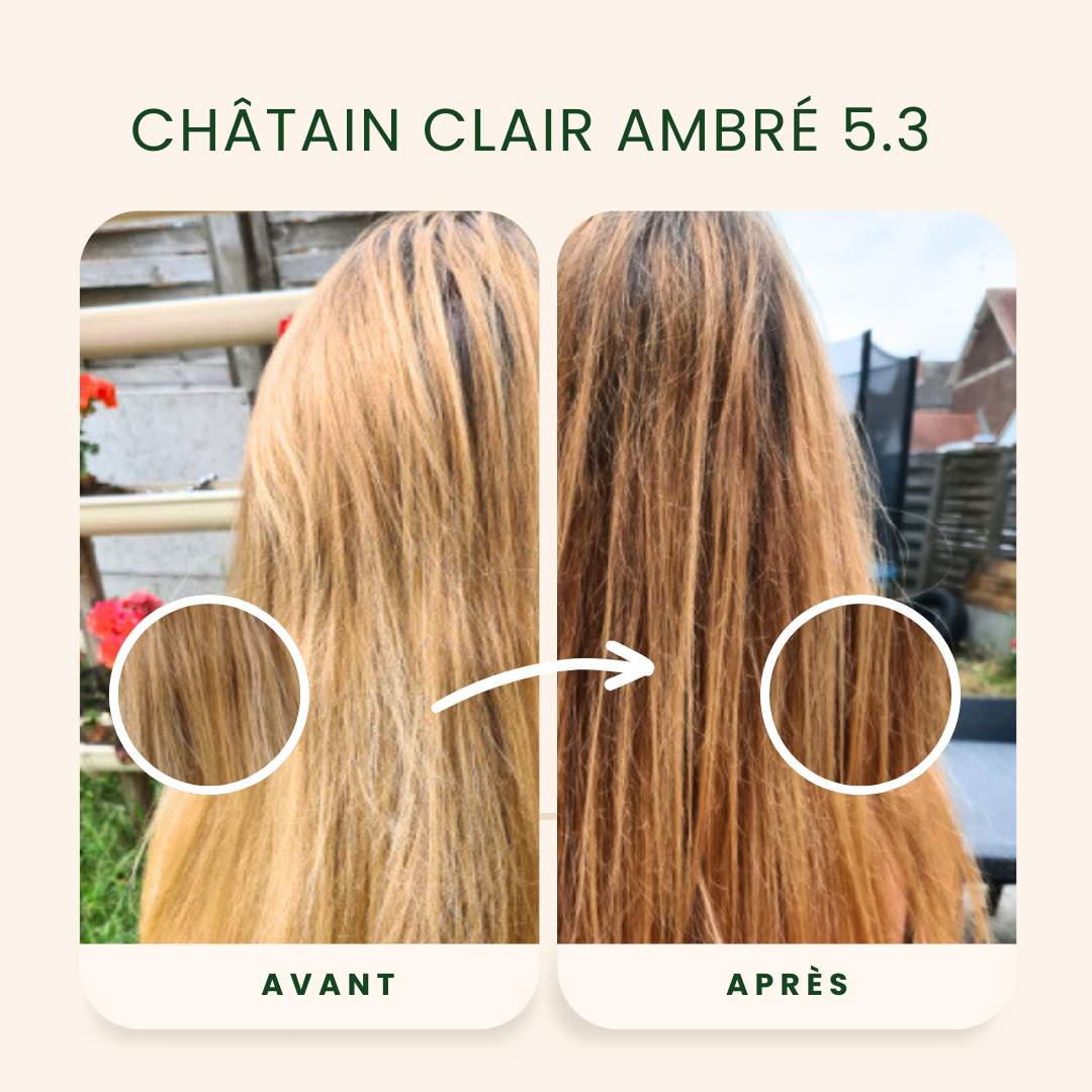 EMBLICA - Coloration végétale “5.3 Châtain Clair Ambré”, 100 g