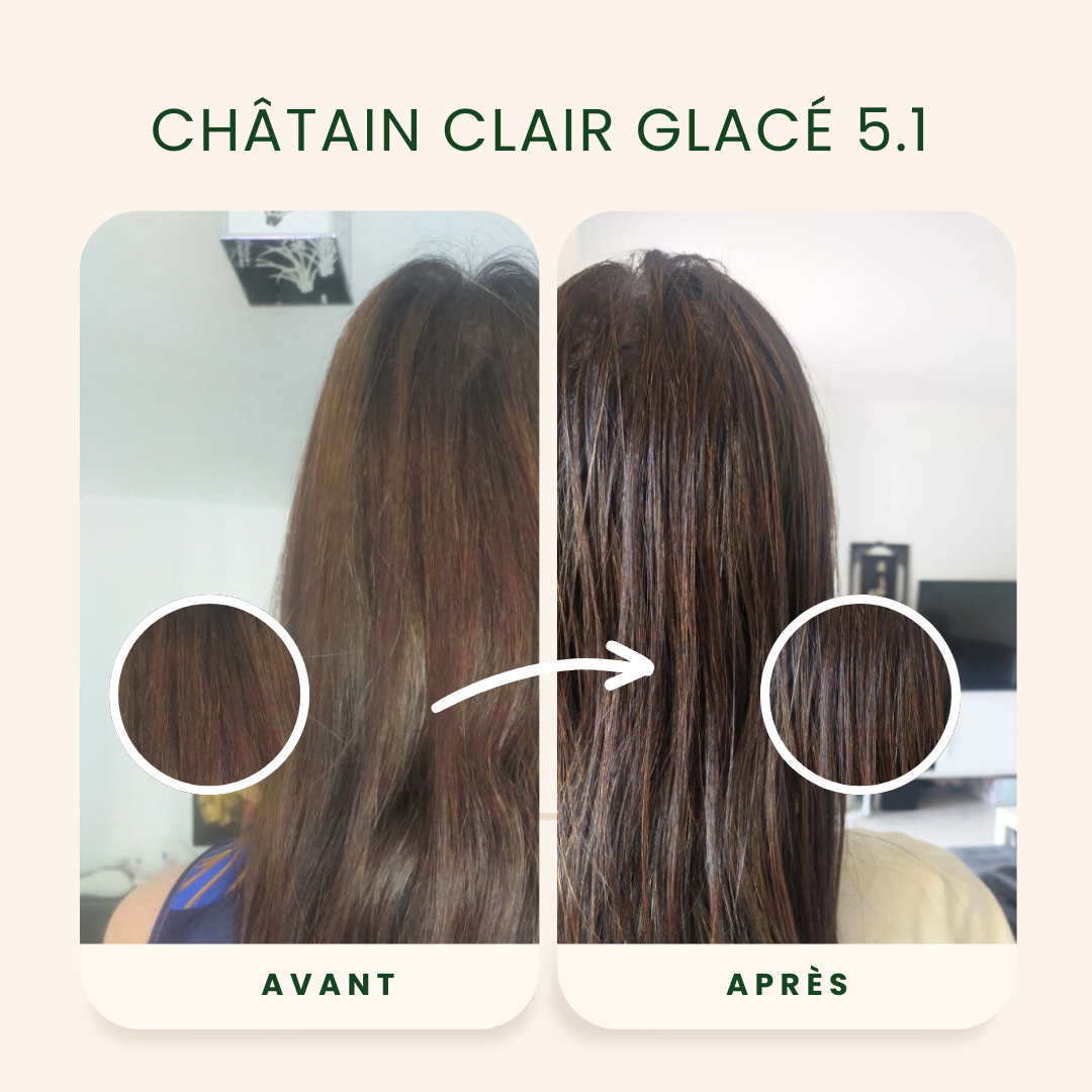 EMBLICA - Coloration végétale “5.1 Châtain Clair Glacé”, 100 g