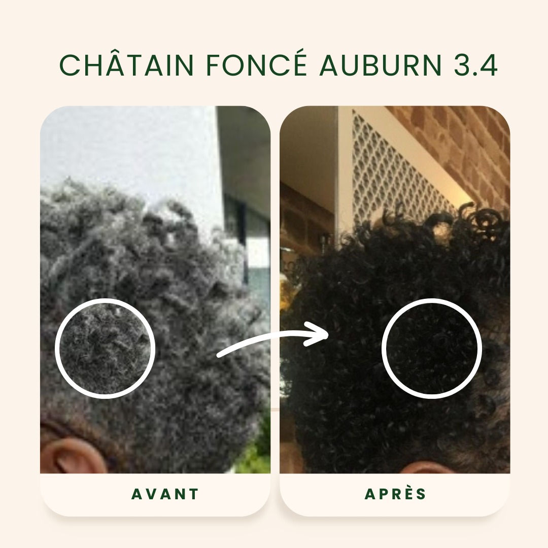 EMBLICA - Coloration végétale “3.4 Châtain Foncé Auburn”, 100 g