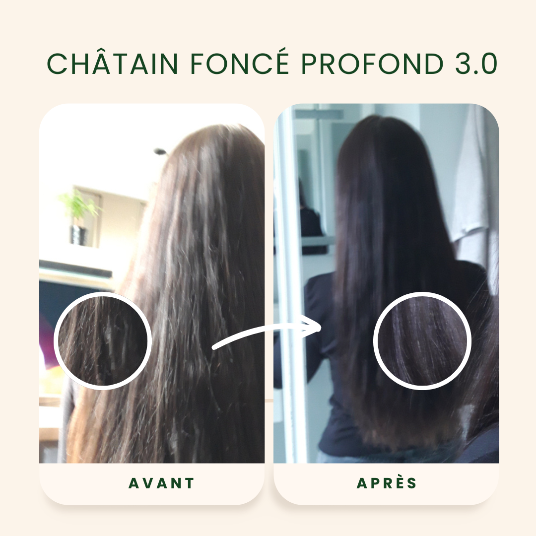 EMBLICA - Coloration végétale “3.0 Châtain Foncé Profond”, 100 g