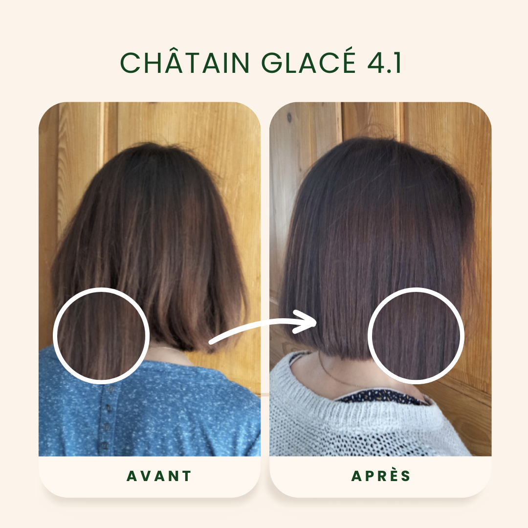 EMBLICA - Coloration végétale “4.1 Châtain Glacé”, 100 g
