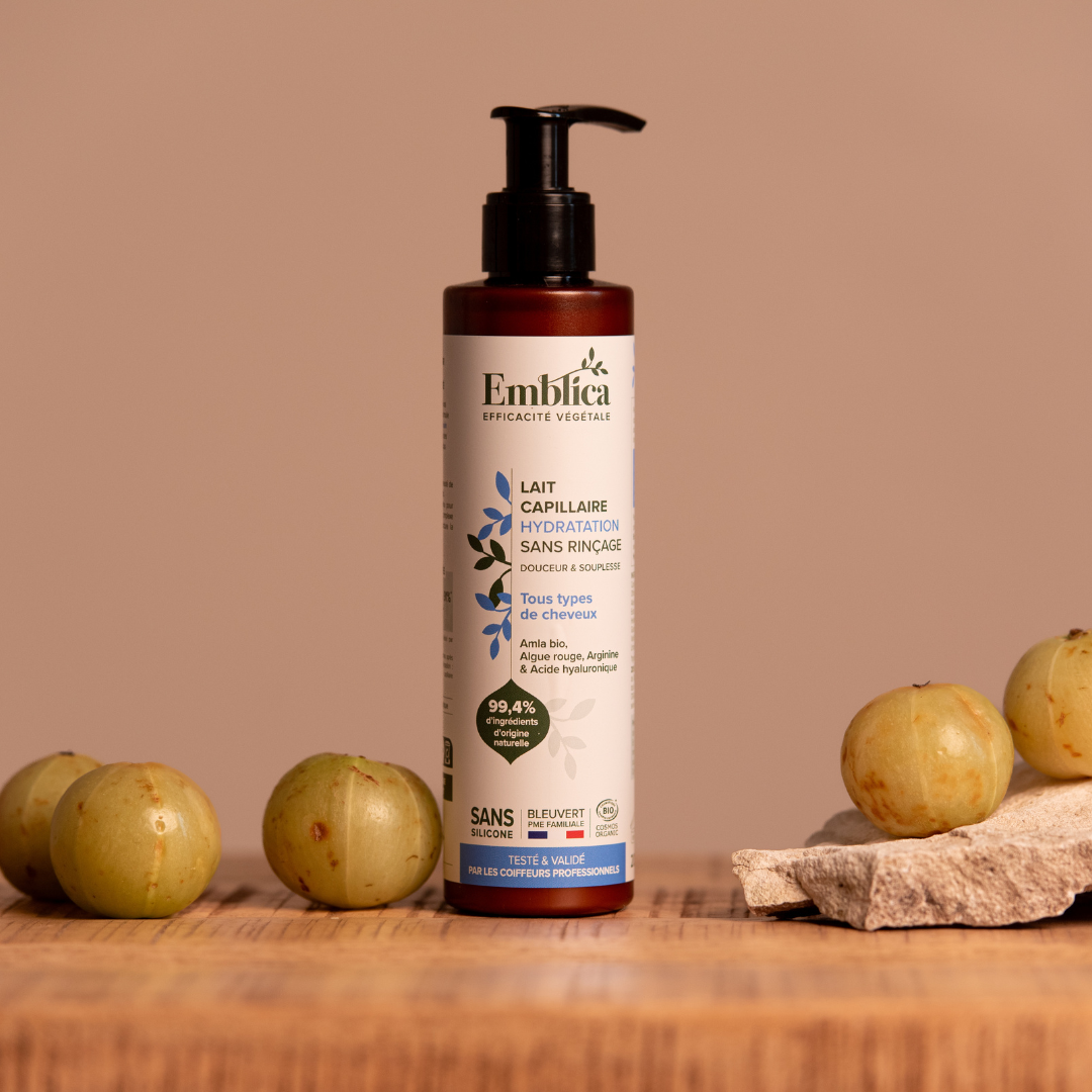 EMBLICA - Lait capillaire sans rinçage Hydratation, 200 ml