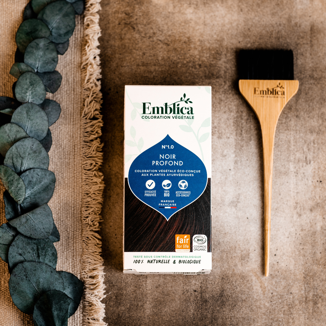EMBLICA Coloration végétale 1.0 noir profond 100g | BLEUVERT