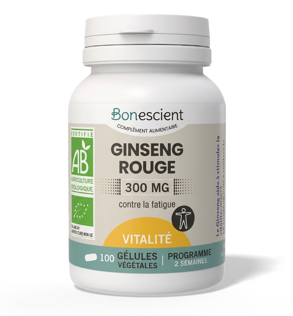 BONESCIENT - Ginseng Rouge 300 mg (100 gélules)