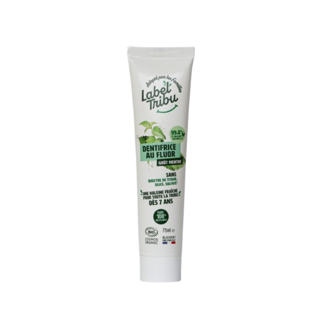 LABEL TRIBU - Dentifrice Menthe au Fluor, 75 ml